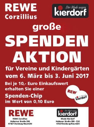 Große Spendenaktion vom 6. März bis 3. Juni 2017!