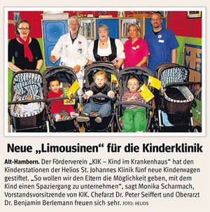 Neue "Limousinen" für die Kinderklinik