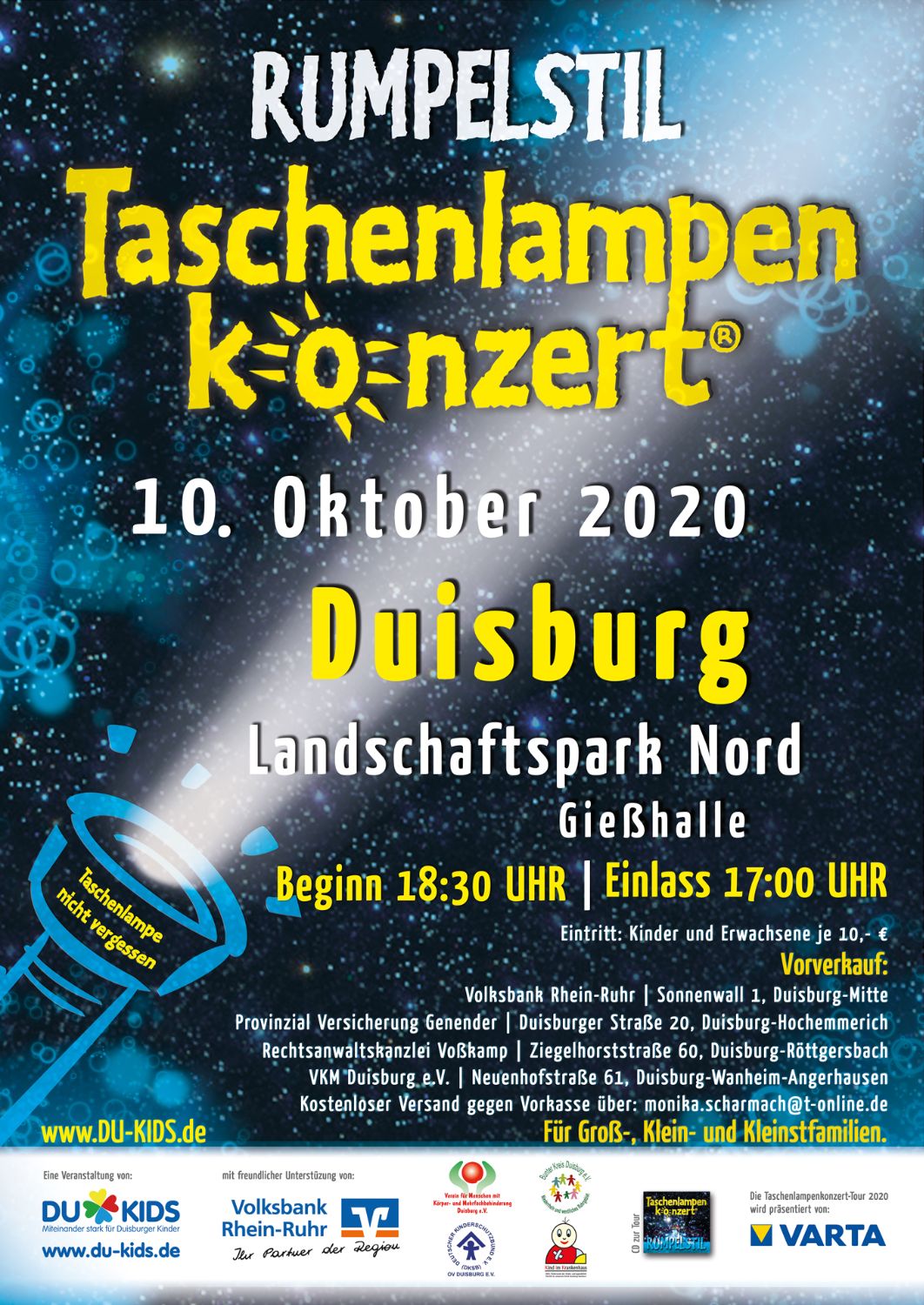 Taschenlampenkonzert 2020 am 10. Oktober 2020 – ABGESAGT!